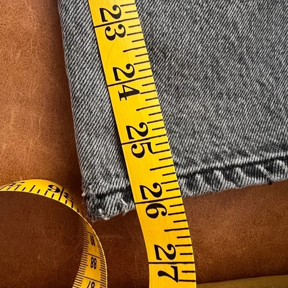 Agolde "Ripley" Cropped Charcoal Wide Leg Jeans - Sz 27 x 26" Inseam - Picture 10 of 13